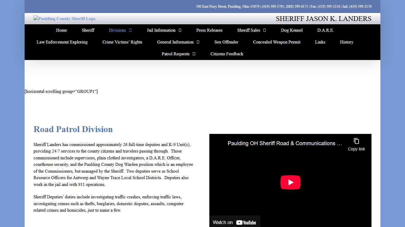 Road Patrol Division | Paulding County Sheriff